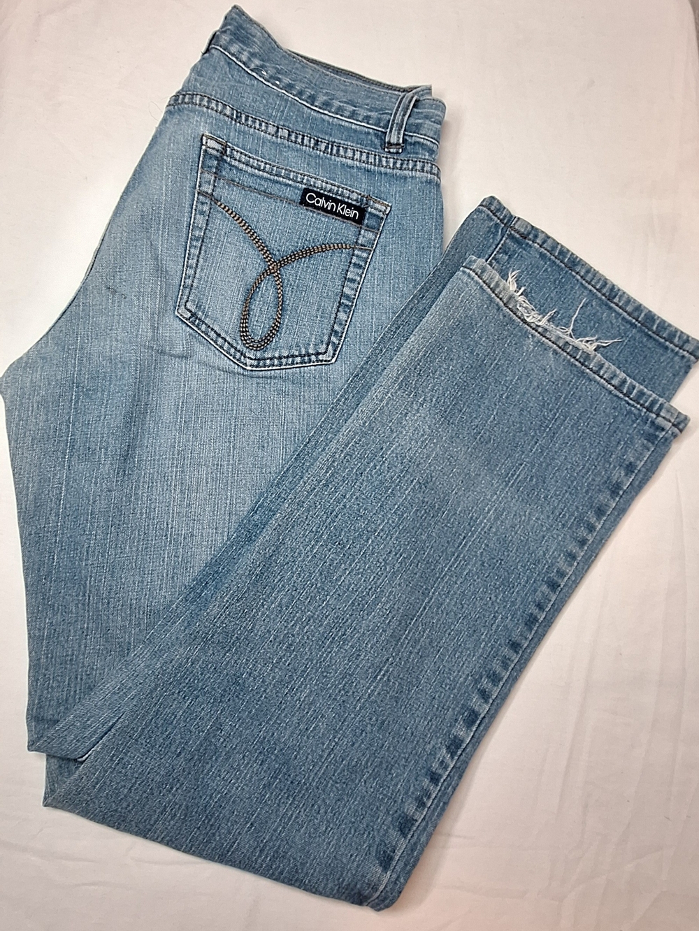 Calvin Klein Jeans Y2K Low Rise Bootcut Light Wash Stretch Size 6